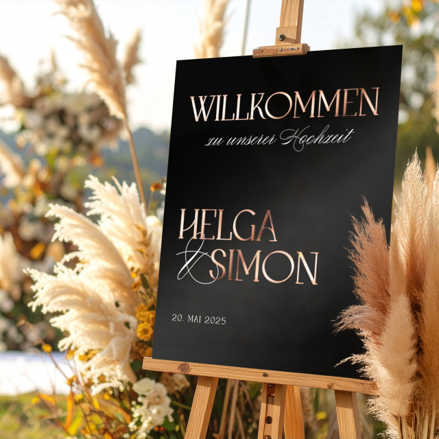 Willkommensschild Stil 1